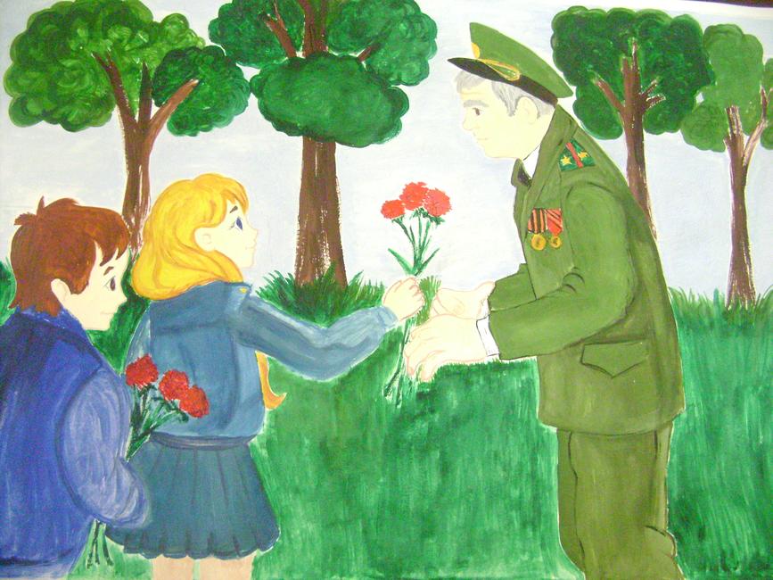 9 мая мальчик и девочка картинки
