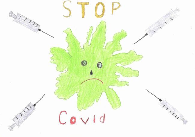 Стоп, COVID, вакцина тебя победит!