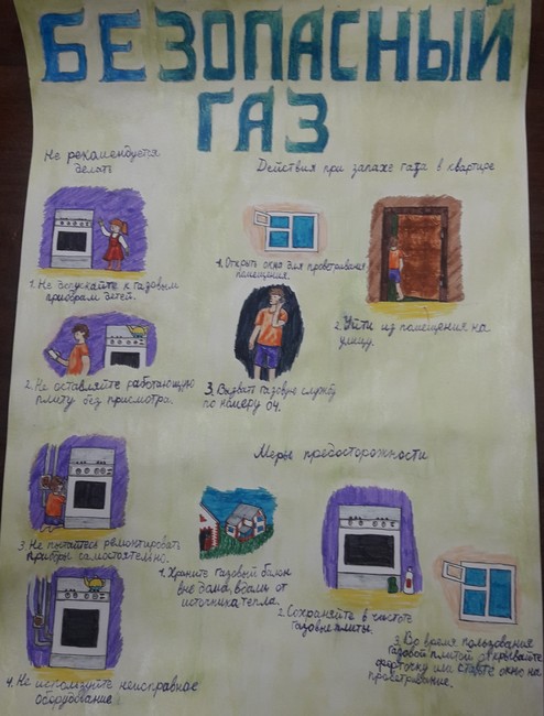Плакат Нины Савиной (гимназия № 22 г. Белгорода) Урок от Газовёнка - Изображение 4