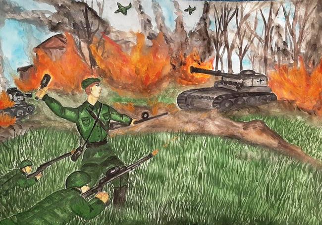 Память о Великой победе: рисунки